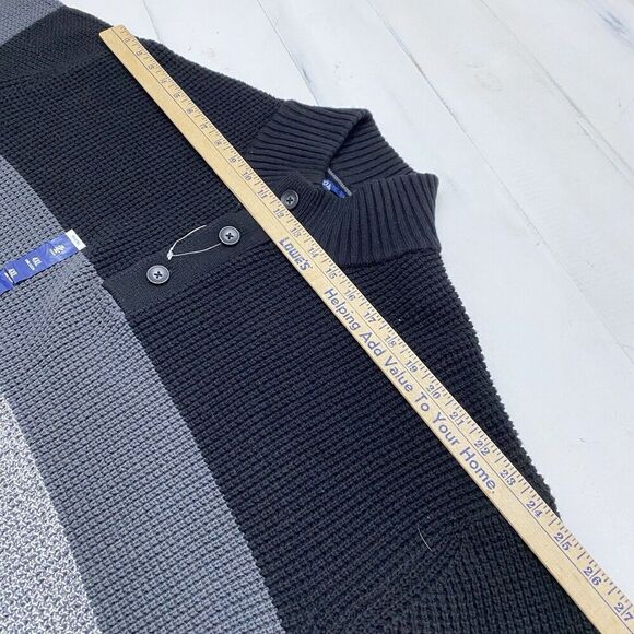 New Izod Men's 4XL Quarter Button Shelter Island Color Block Pullover Sweater - Picture 9 of 10